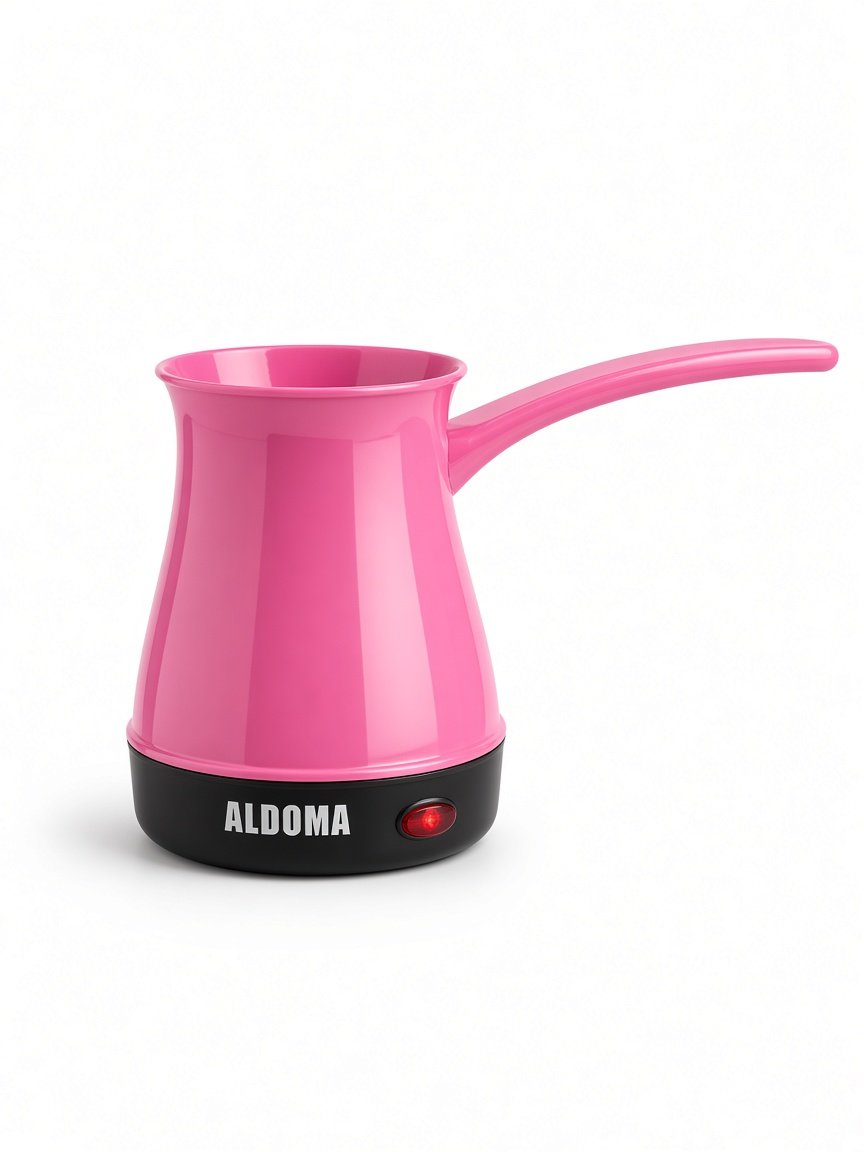 ماكينة قهوة كهربائية — ALDOMA وردي
